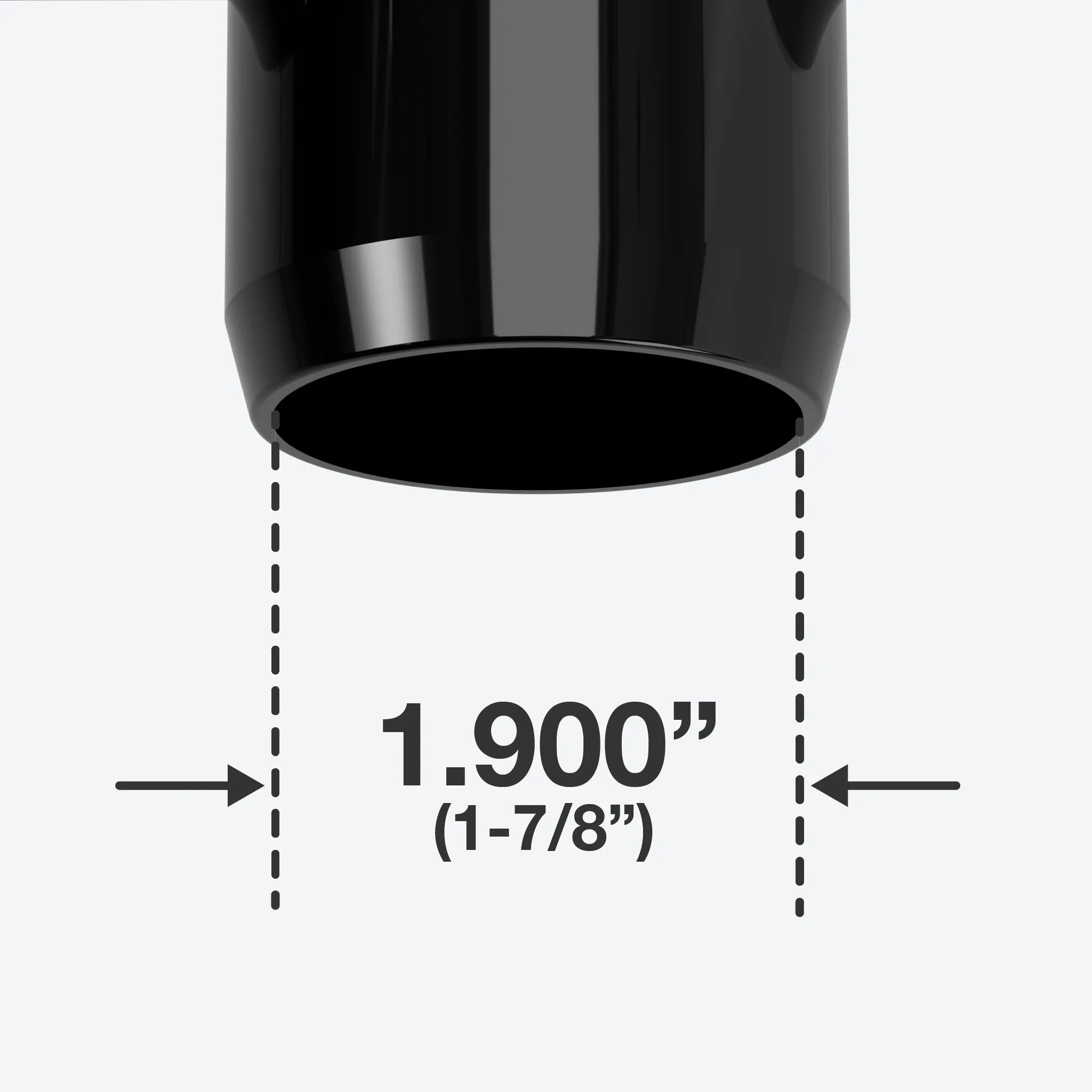 1-1/2 in. 3-Way PVC Elbow Fitting, Furniture Grade  - Black