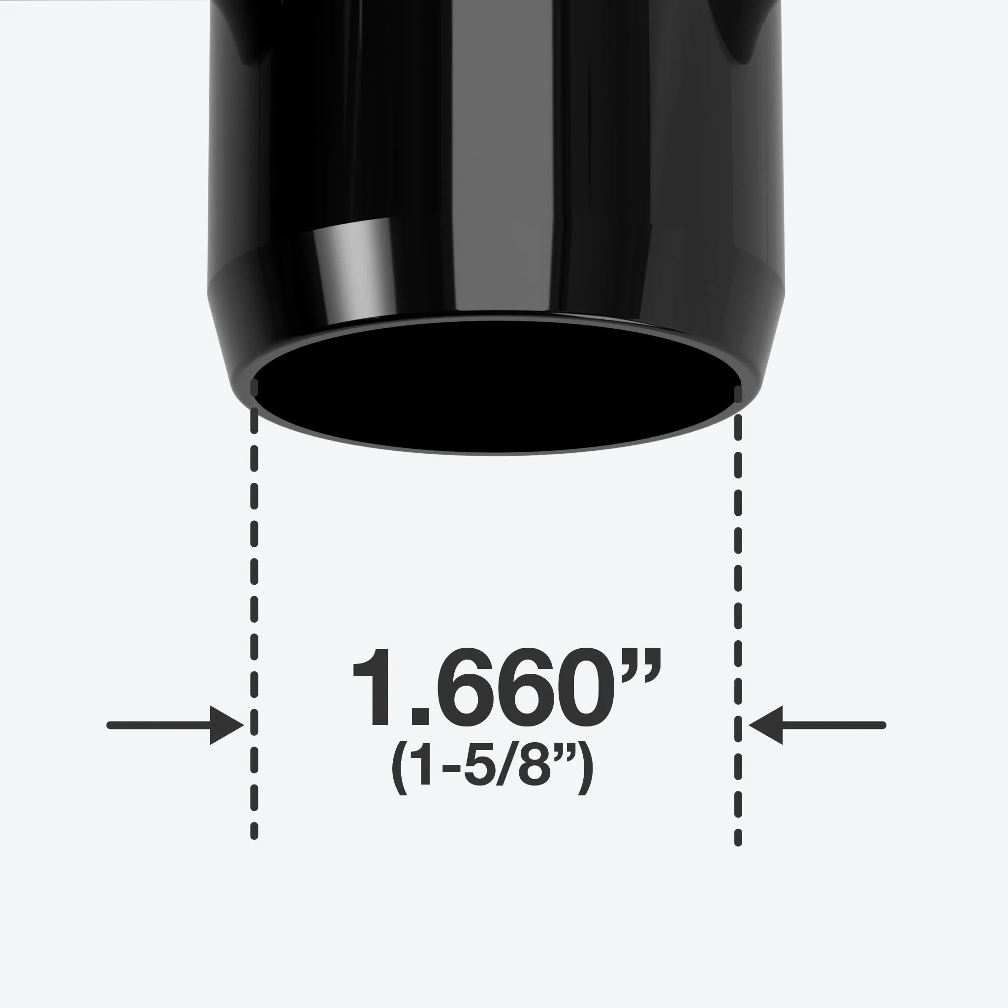 1-1/4 in. 3-Way PVC Elbow Fitting, Furniture Grade  - Black