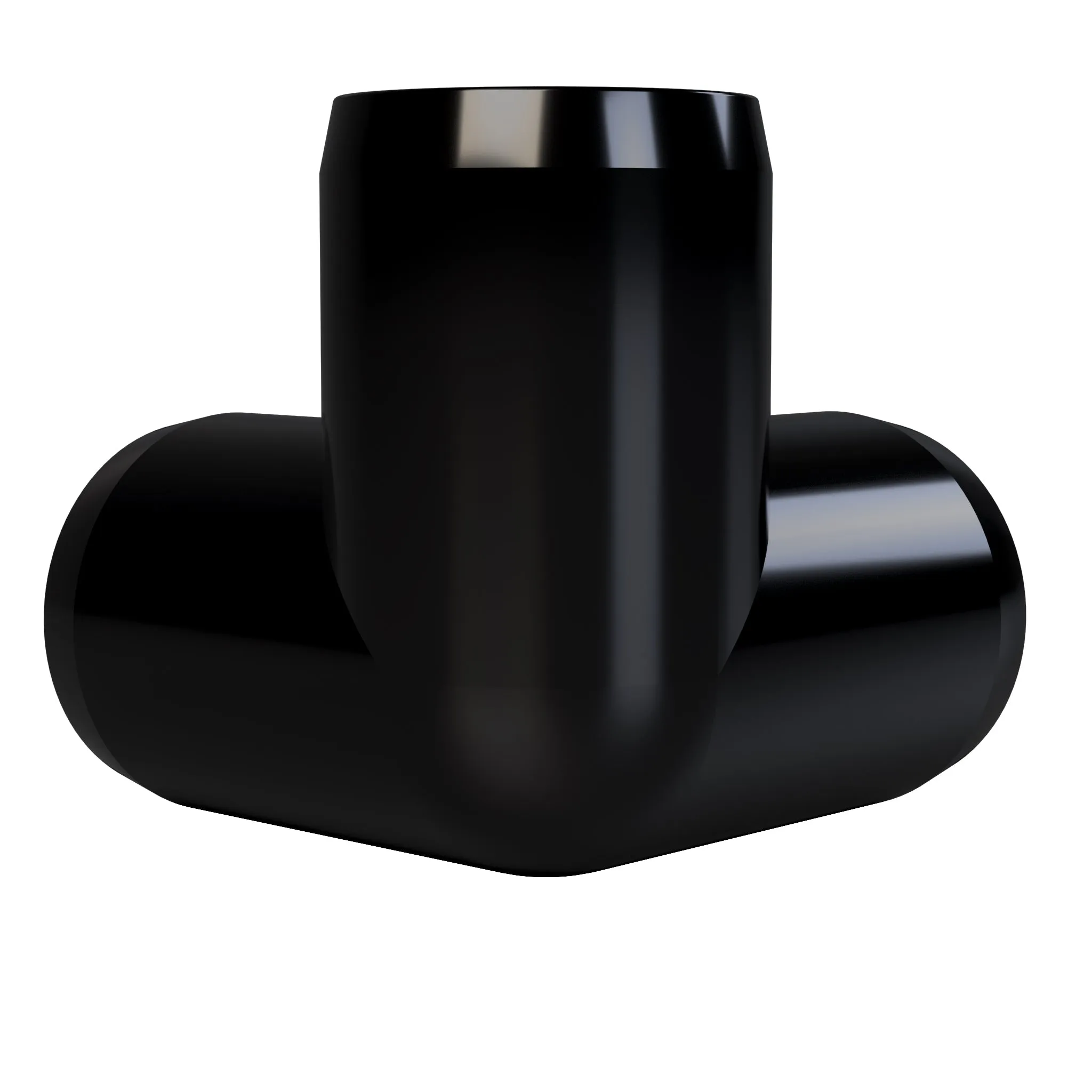 1-1/4 in. 3-Way PVC Elbow Fitting, Furniture Grade  - Black