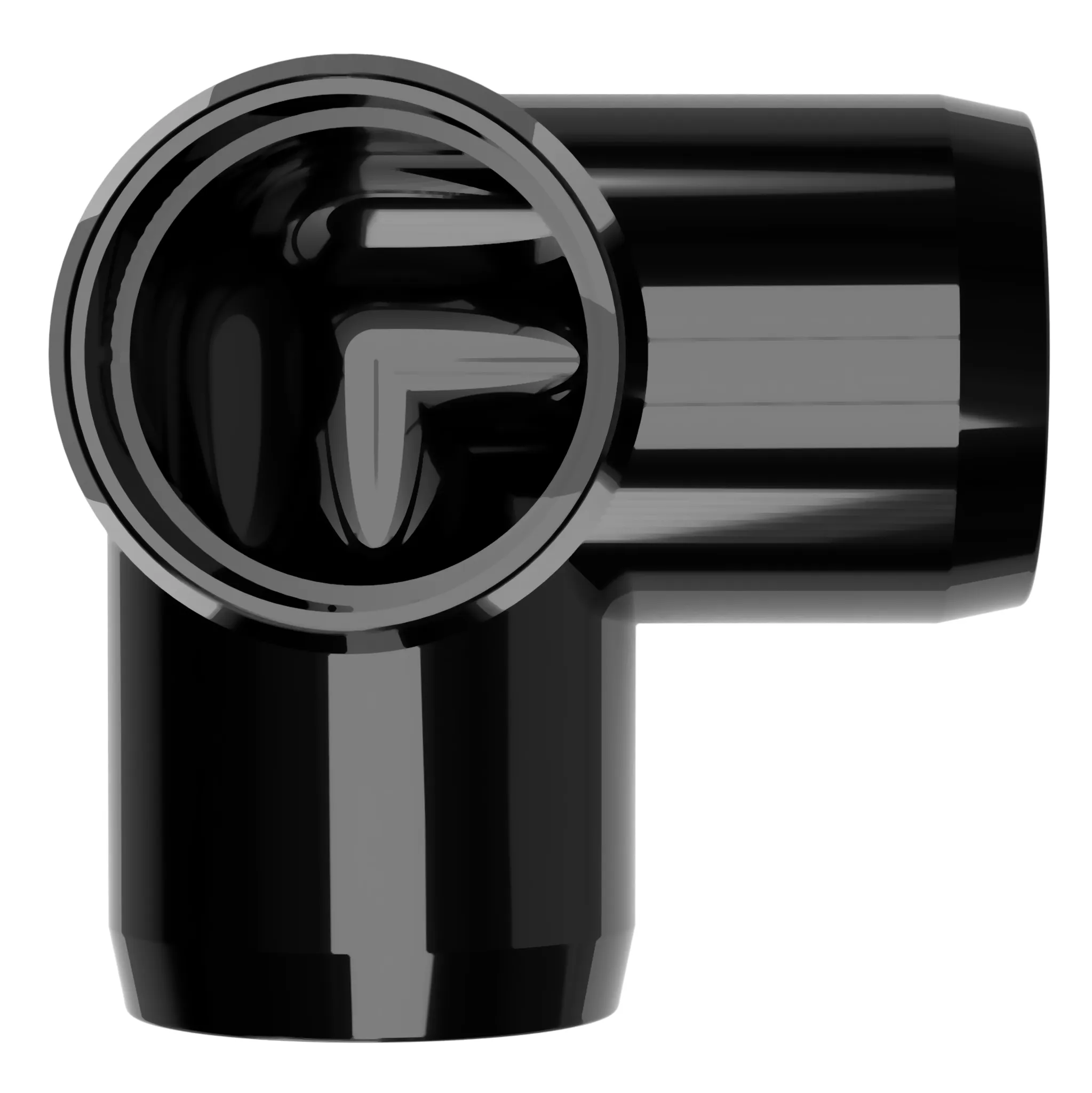 1-1/4 in. 3-Way PVC Elbow Fitting, Furniture Grade  - Black