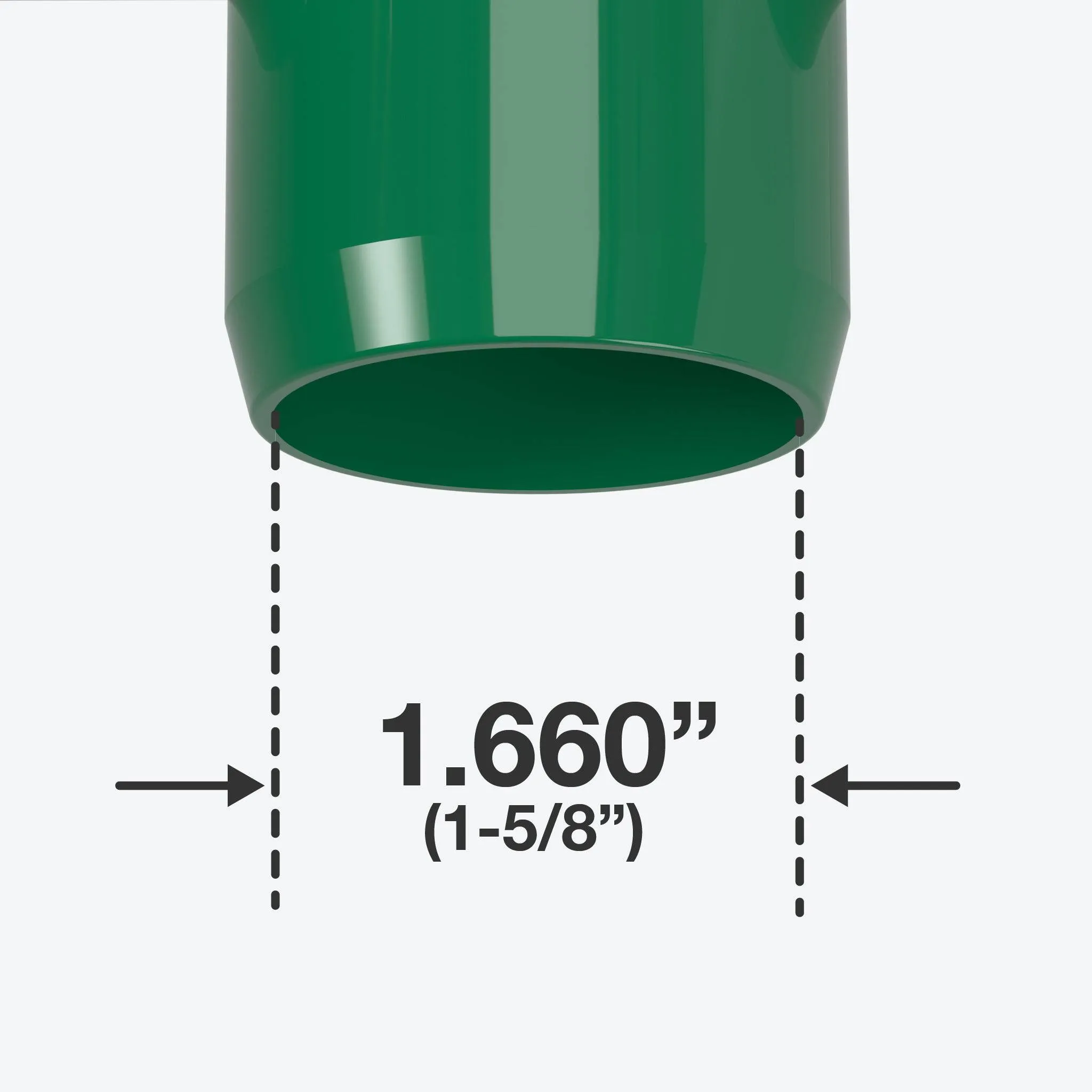 1-1/4 in. 3-Way PVC Elbow Fitting, Furniture Grade  - Green
