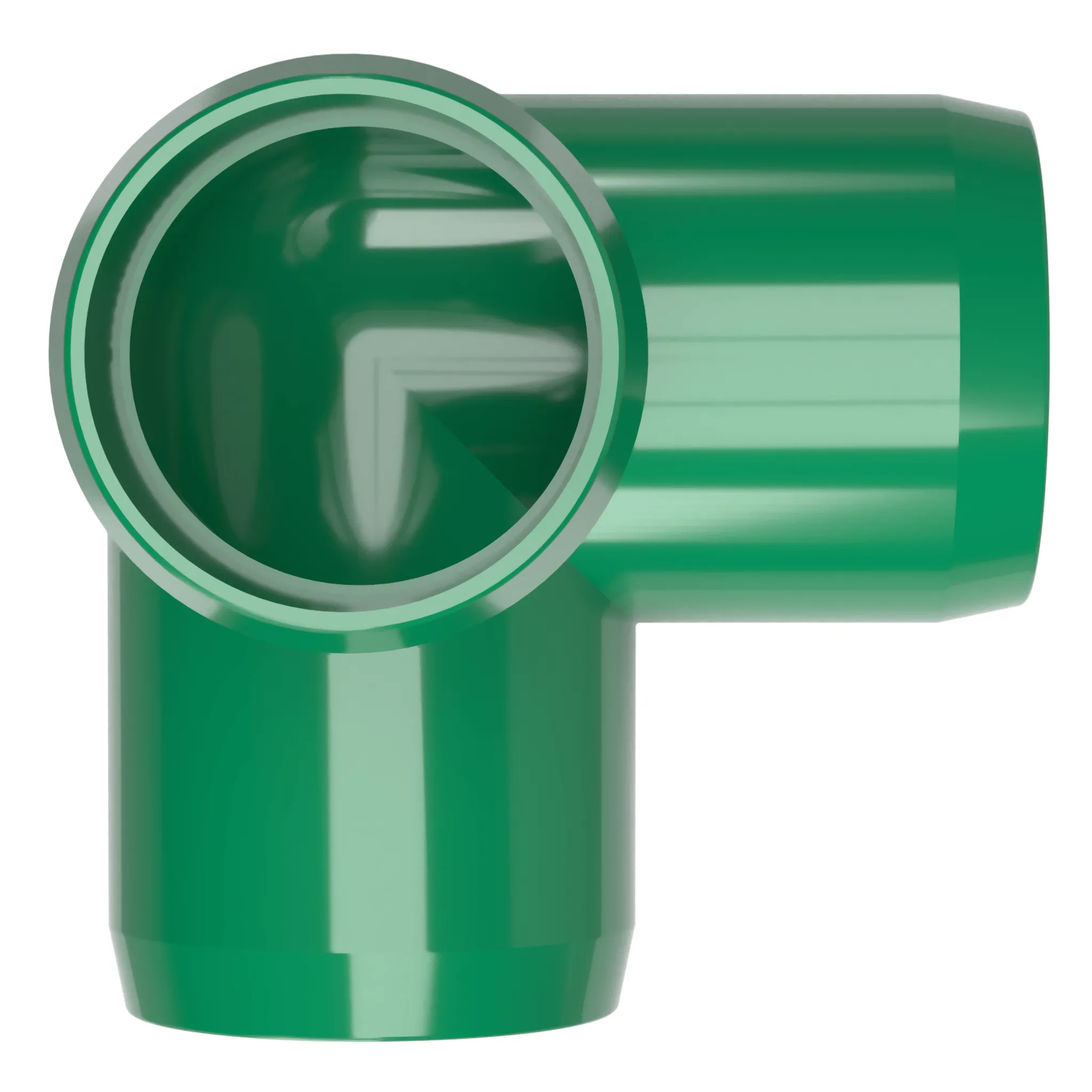 1-1/4 in. 3-Way PVC Elbow Fitting, Furniture Grade  - Green