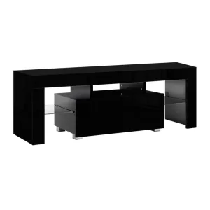 130cm Black TV Cabinet Entertainment Unit
