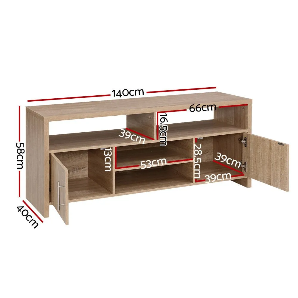 140cm Oak TV Cabinet Entertainment / Unit Stand