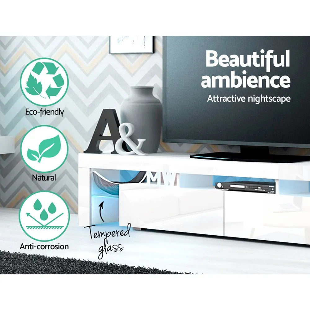 1.9m RGB LED TV Stand Cabinet / Entertainment Unit