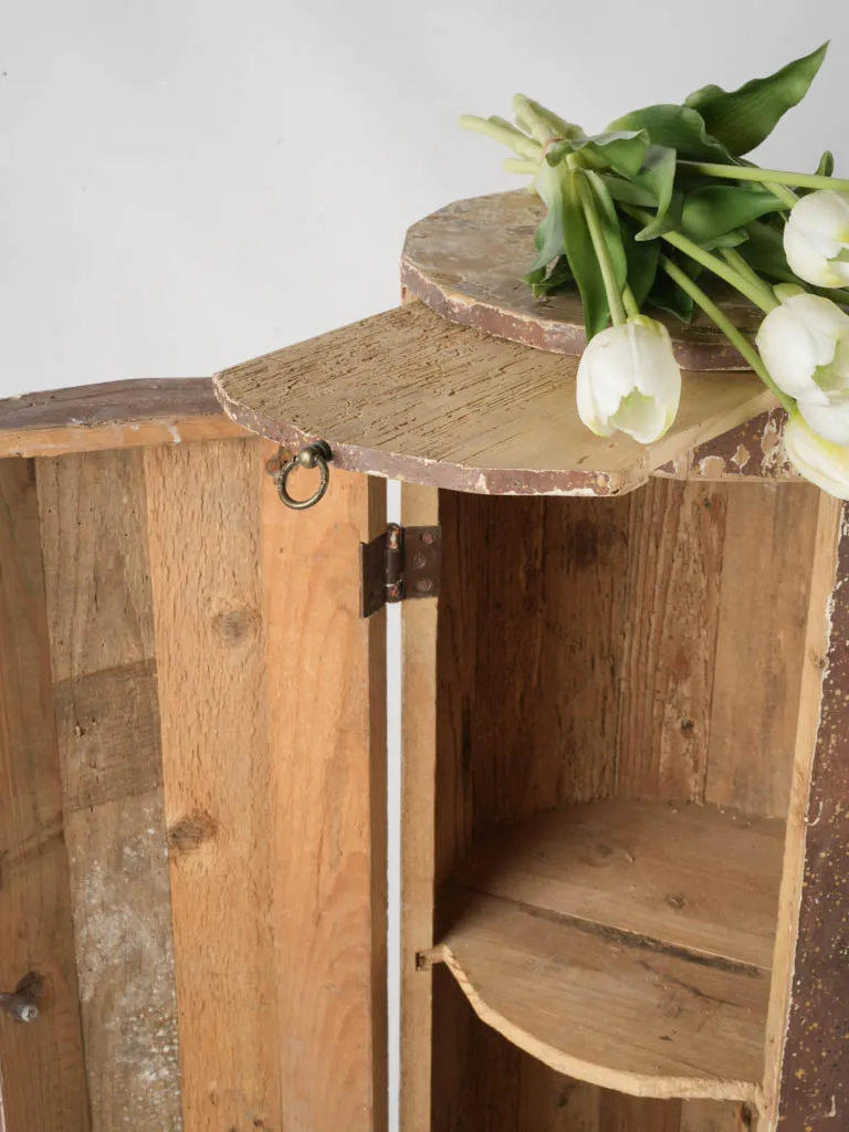 19th-Century Faceted Column Somno Cabinet - 35½"