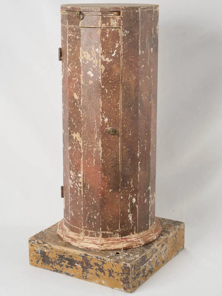 19th-Century Faceted Column Somno Cabinet - 35½"