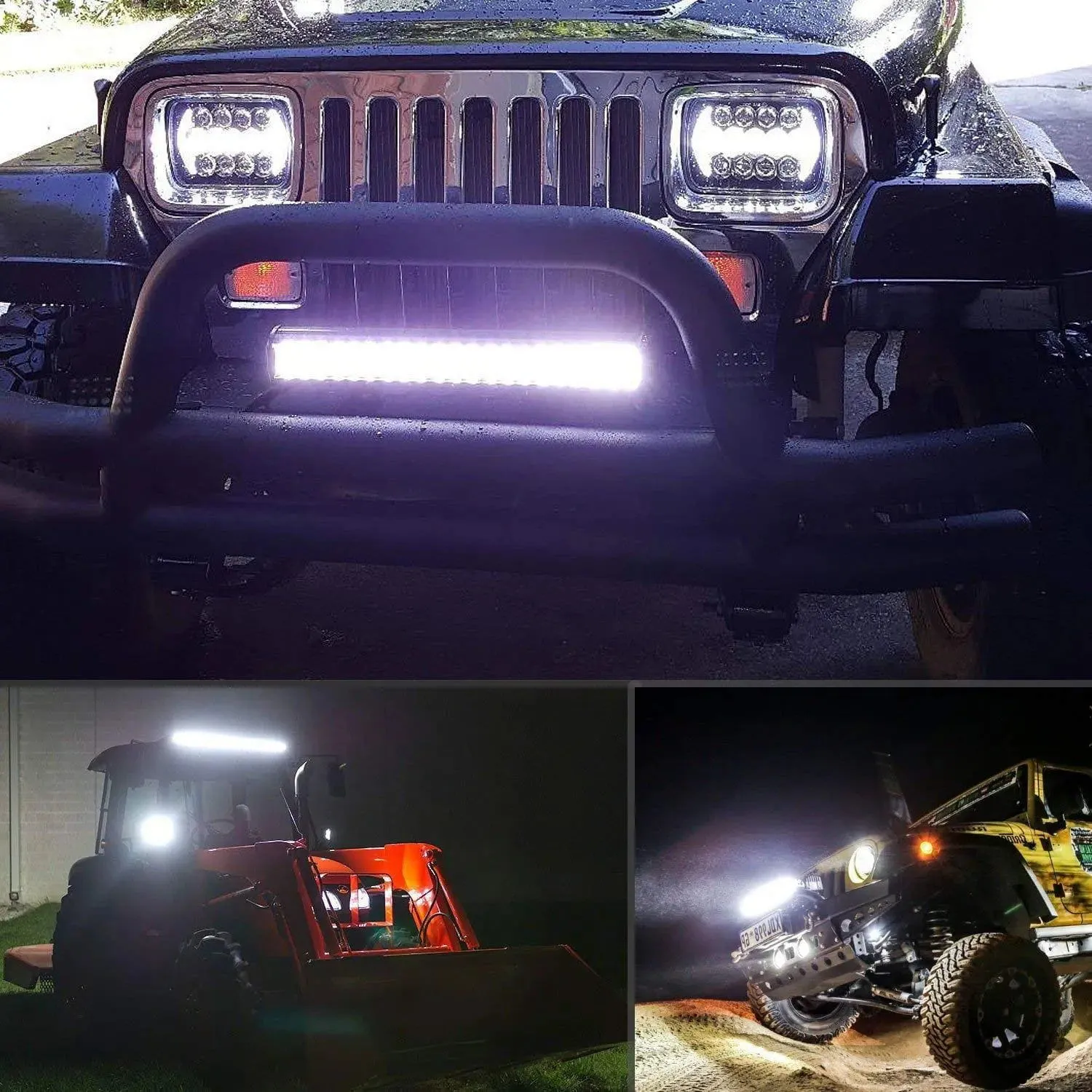 26 Inch 360W Triple Row Spot Flood LED Light Bar