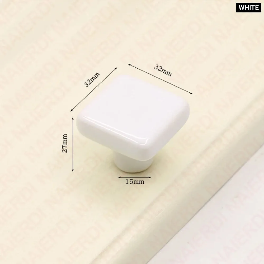 32mm Colourful Ceramic Cabinet Knobs for Kids Room Furniture