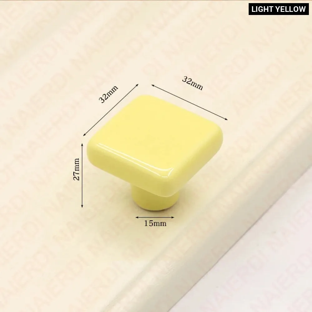 32mm Colourful Ceramic Cabinet Knobs for Kids Room Furniture