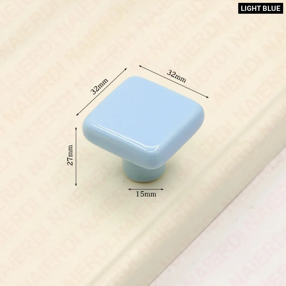 32mm Colourful Ceramic Cabinet Knobs for Kids Room Furniture