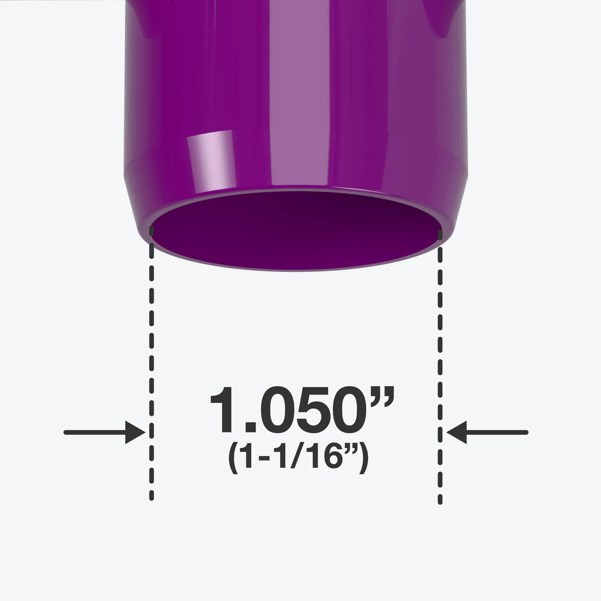 3/4 in. 3-Way PVC Elbow Fitting, Furniture Grade  - Purple