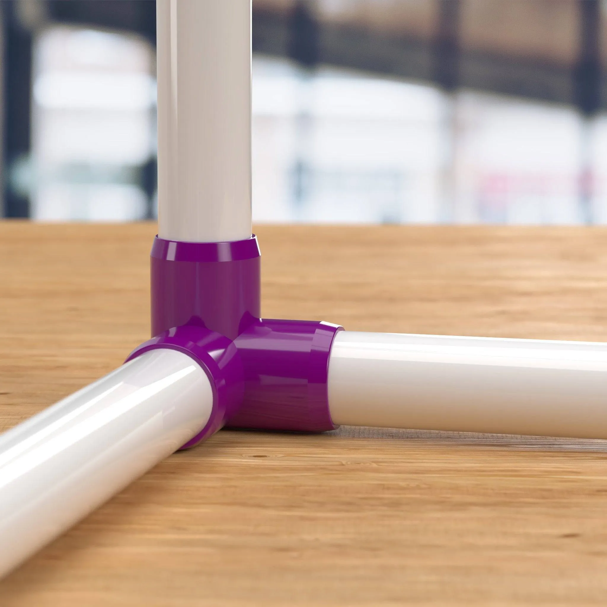 3/4 in. 3-Way PVC Elbow Fitting, Furniture Grade  - Purple