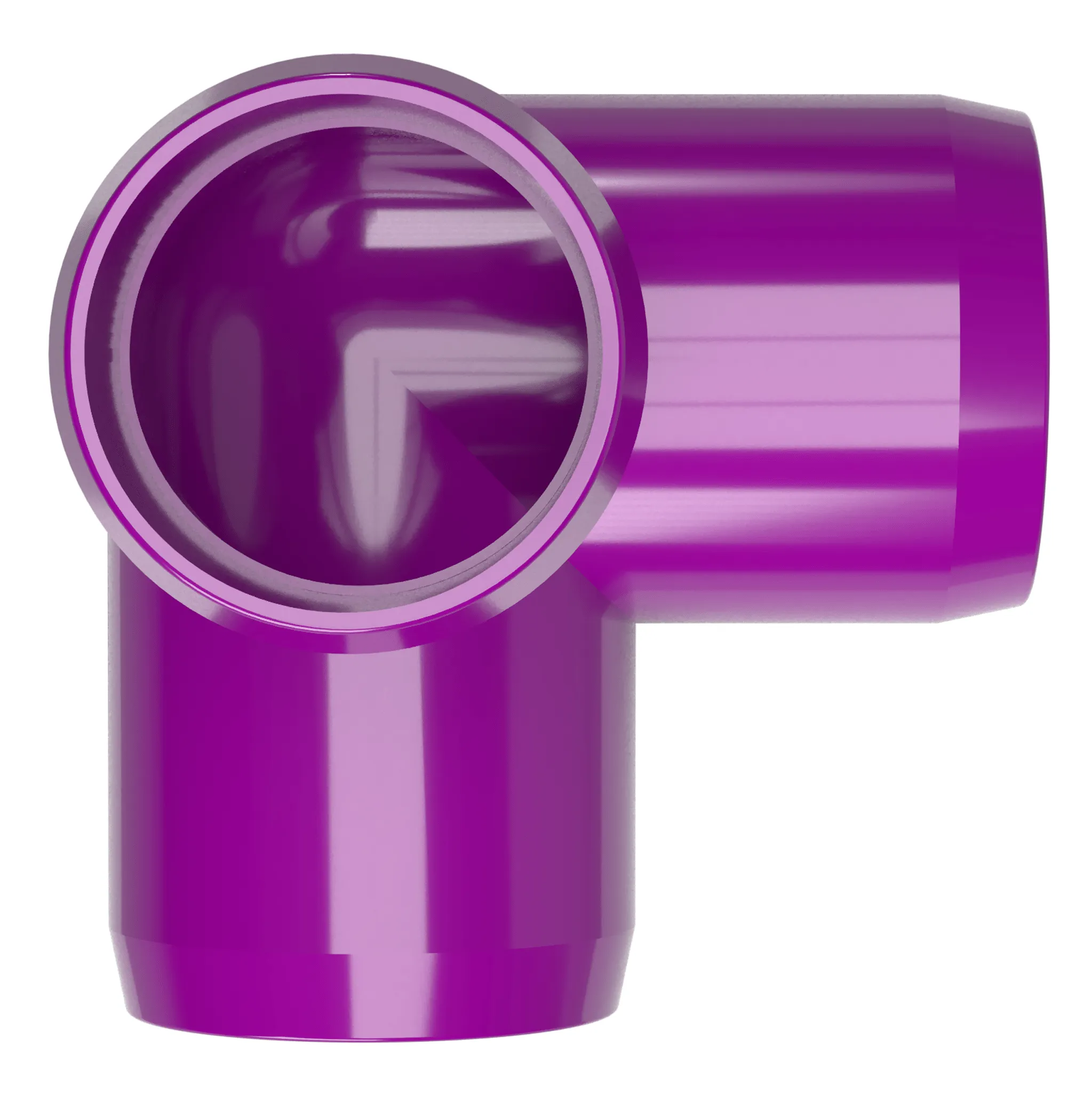 3/4 in. 3-Way PVC Elbow Fitting, Furniture Grade  - Purple