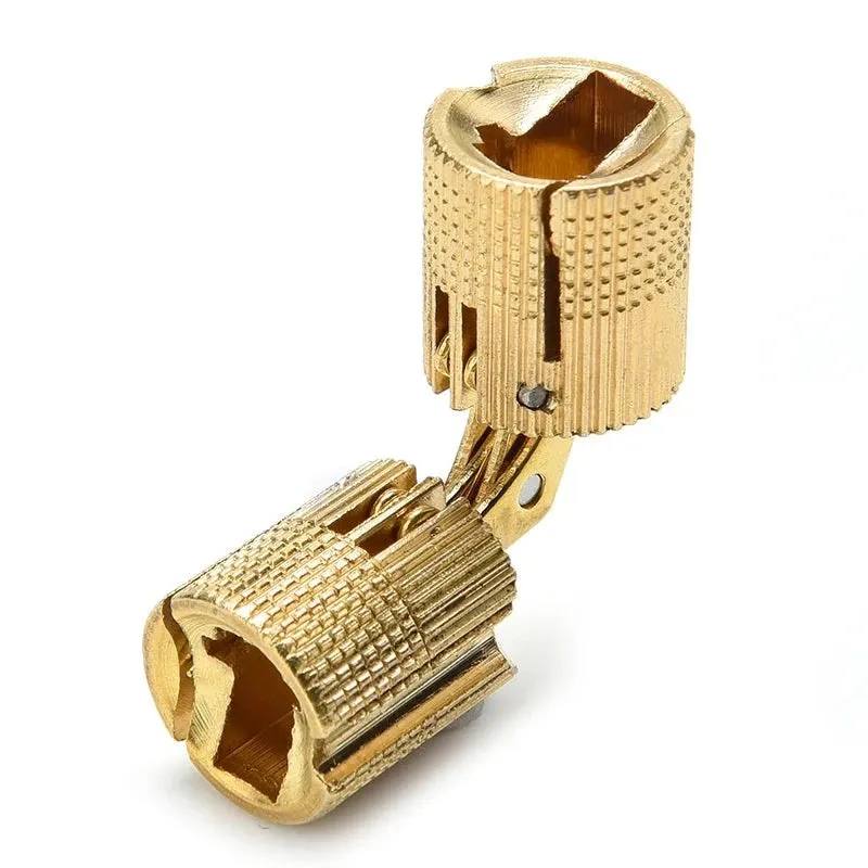4 Piece Brass Furniture Hinges for Hidden Cabinets