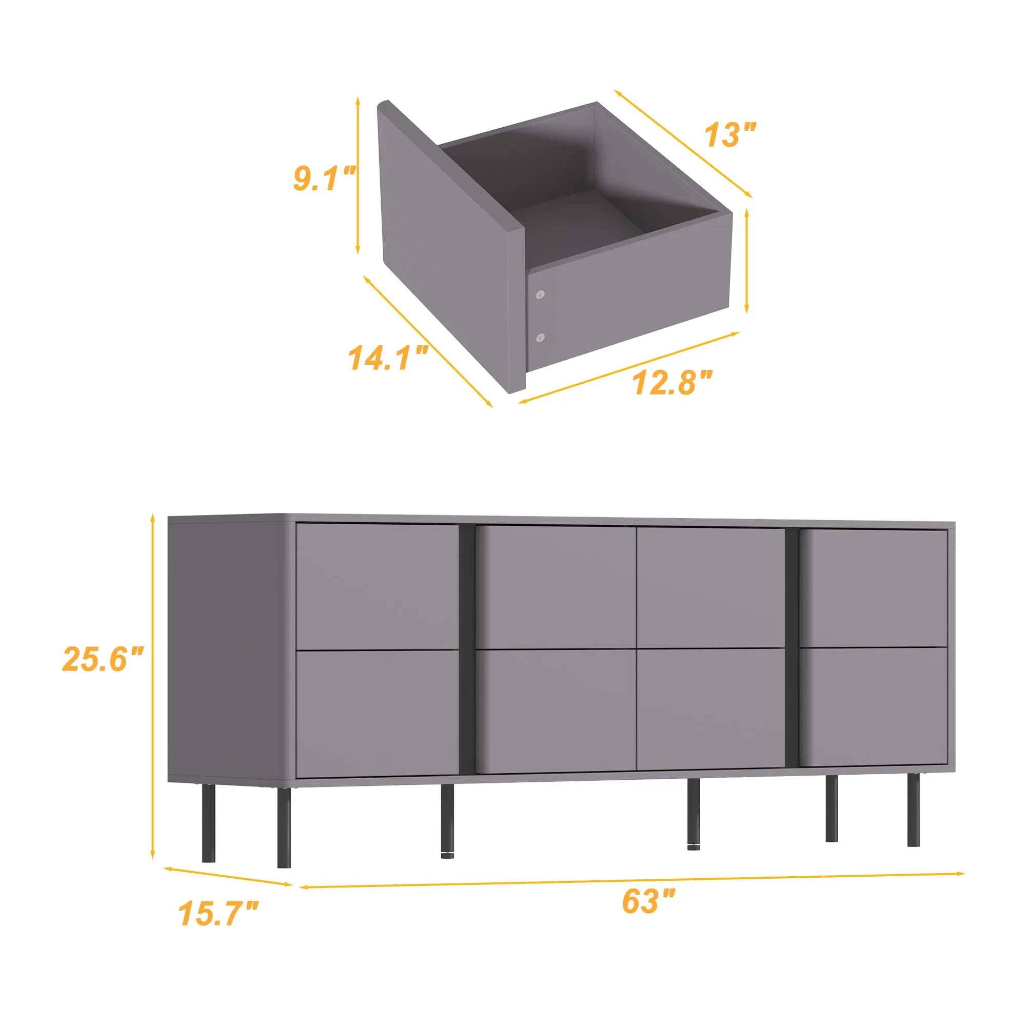 63'' Media Console TV Stand