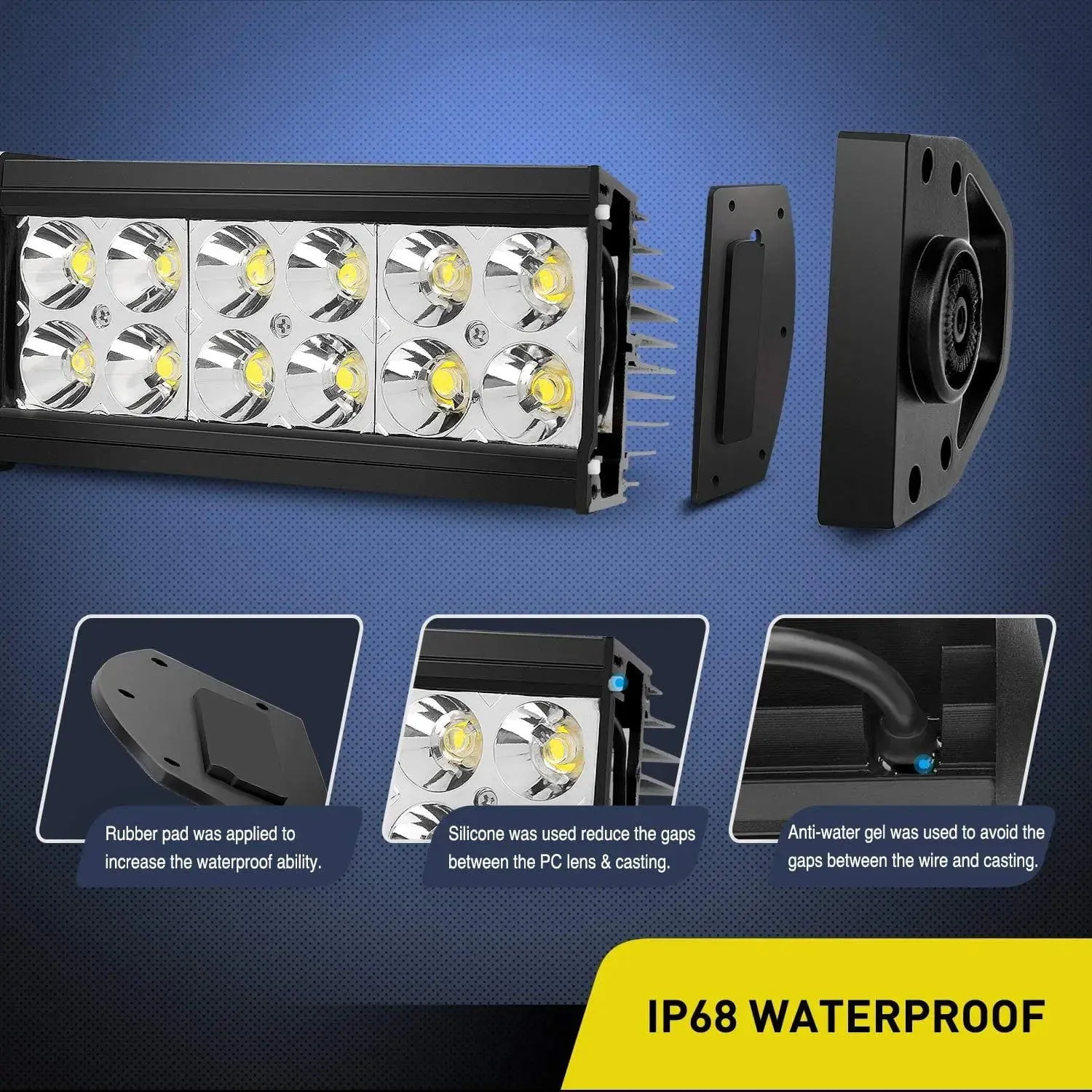 7 Inch 36W Double Row Spot LED Light Bar