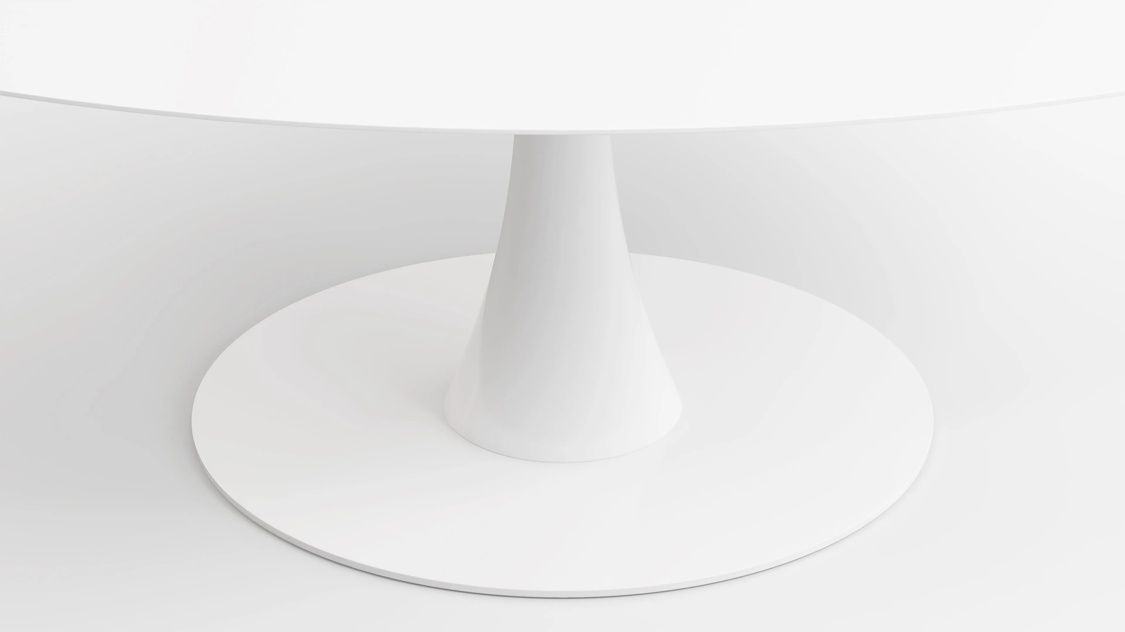 Aarhus - Aarhus Oval Dining Table, White Lacquer, 77"