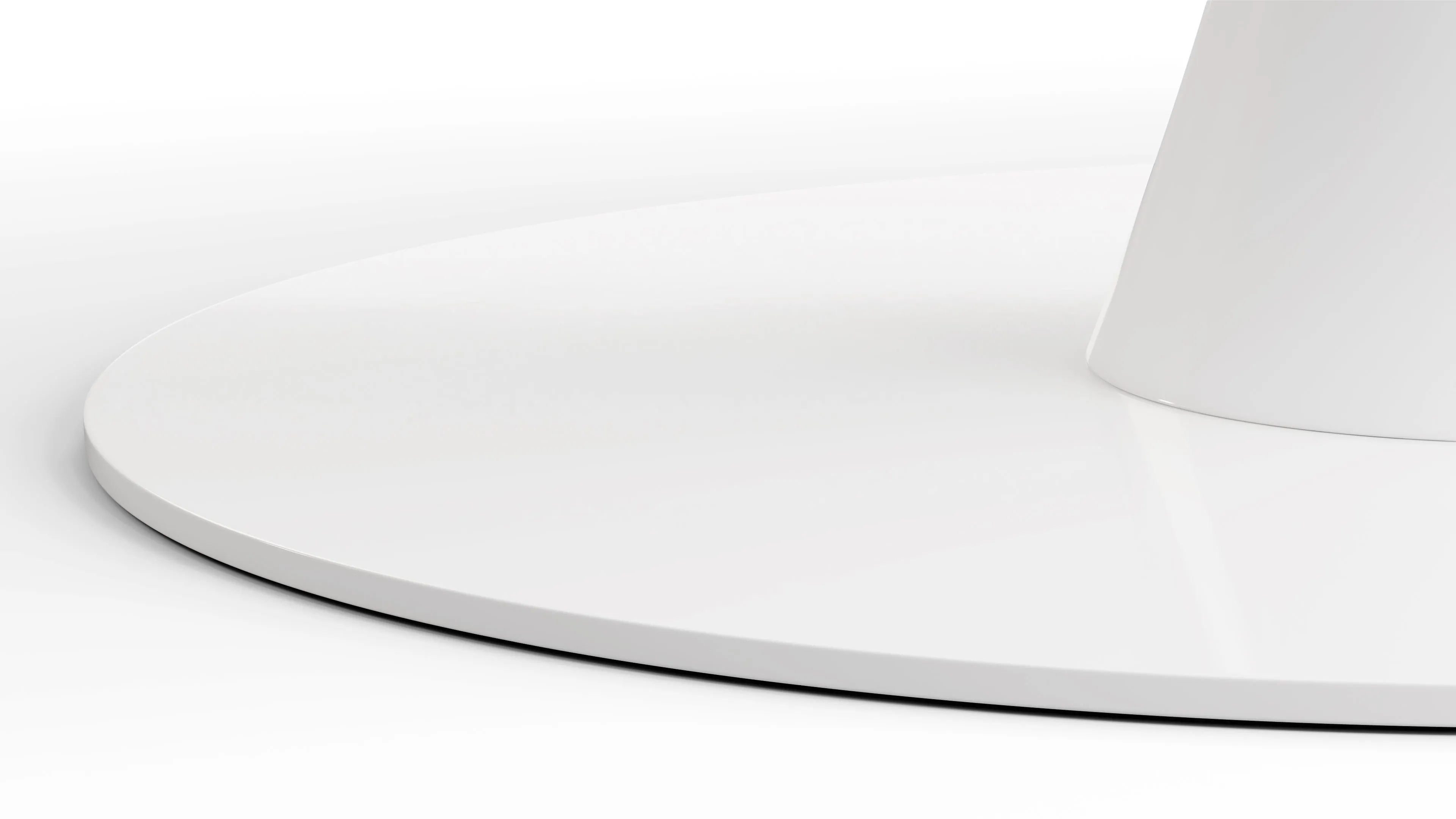 Aarhus - Aarhus Oval Dining Table, White Lacquer, 77"
