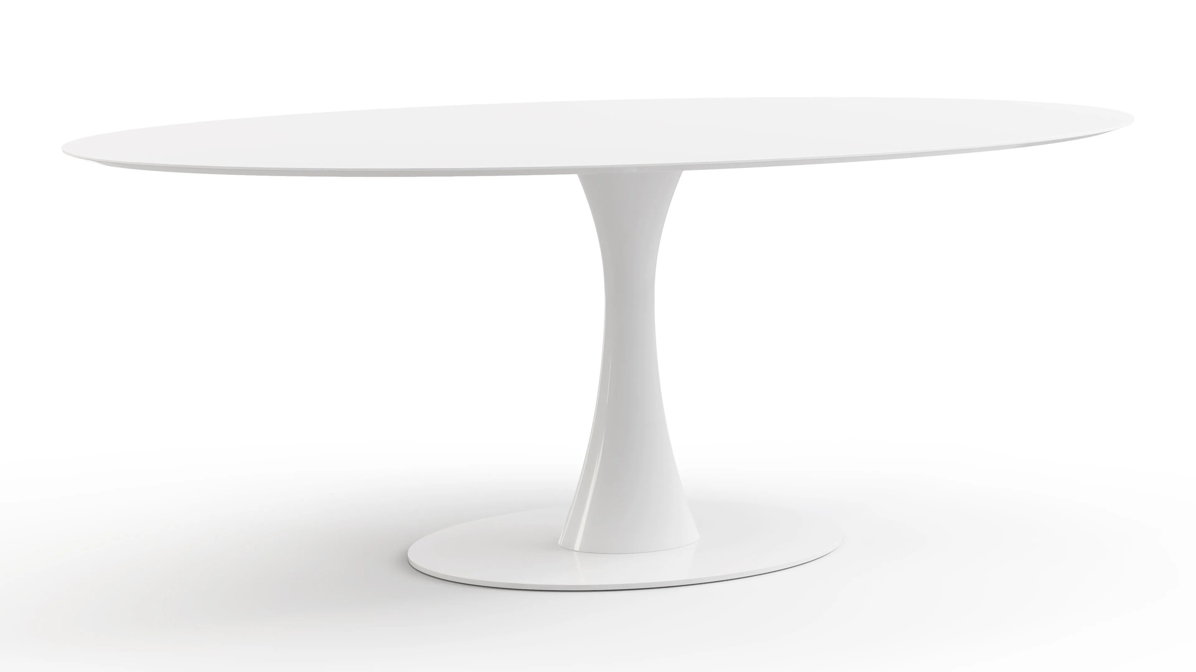 Aarhus - Aarhus Oval Dining Table, White Lacquer, 77"