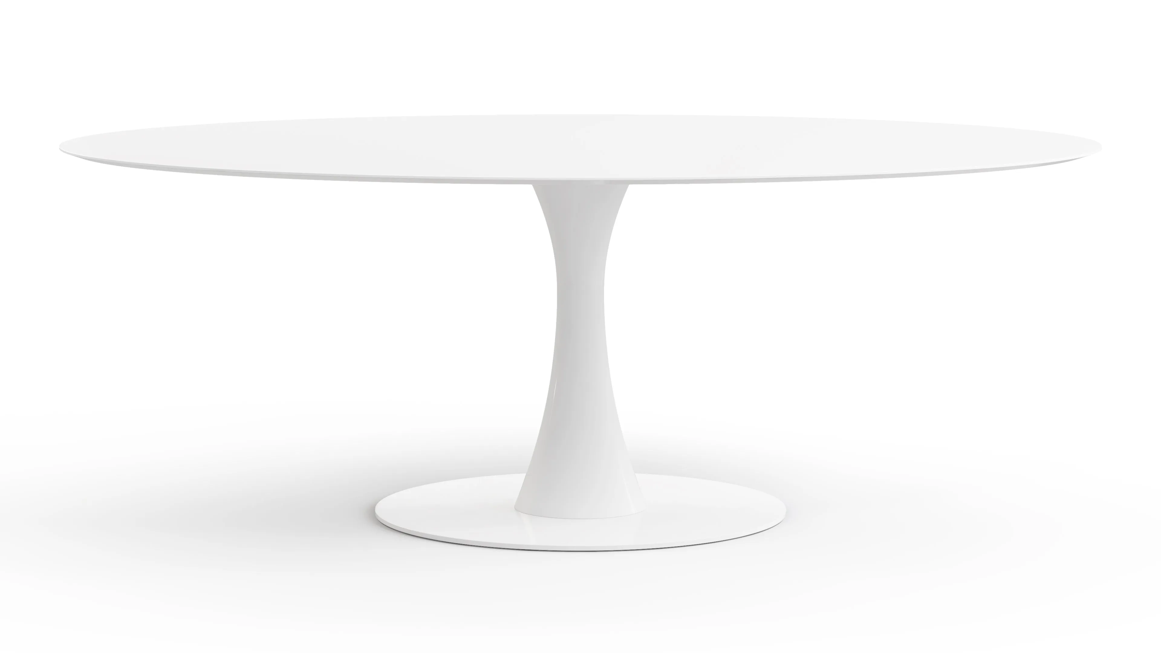 Aarhus - Aarhus Oval Dining Table, White Lacquer, 77"