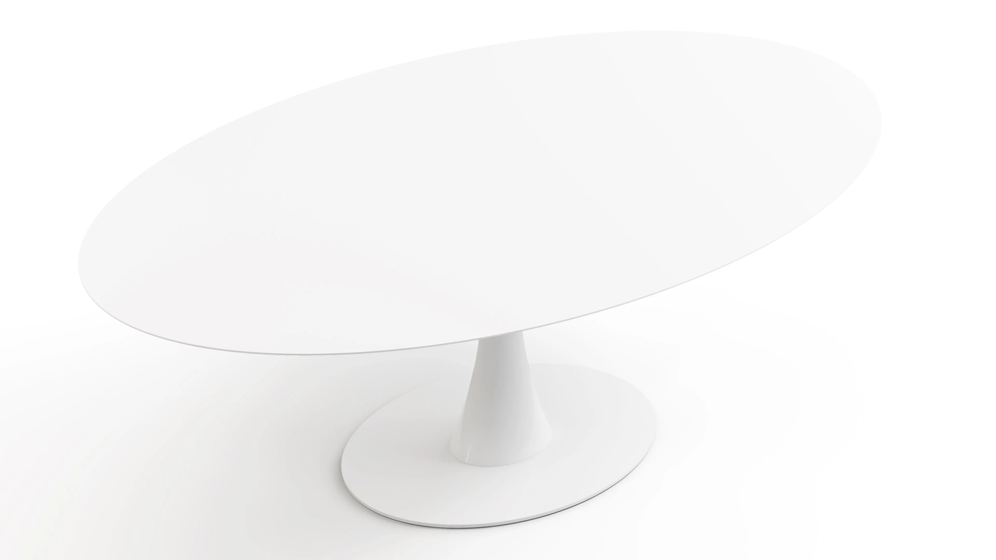 Aarhus - Aarhus Oval Dining Table, White Lacquer, 77"