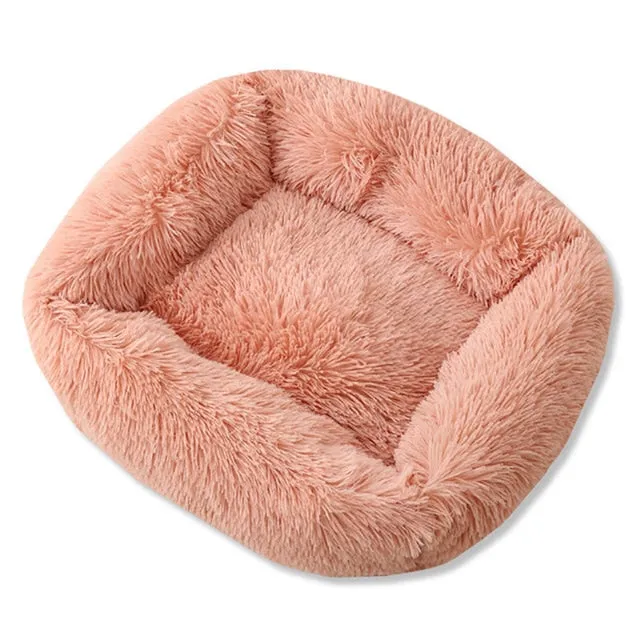 Anti Slip Botton Warm Winter Long Plush Dog Bed