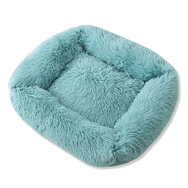 Anti Slip Botton Warm Winter Long Plush Dog Bed