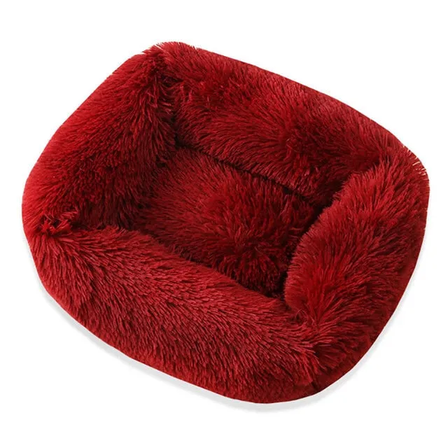 Anti Slip Botton Warm Winter Long Plush Dog Bed