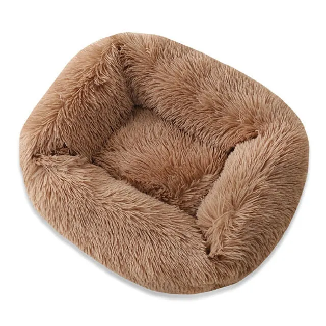 Anti Slip Botton Warm Winter Long Plush Dog Bed