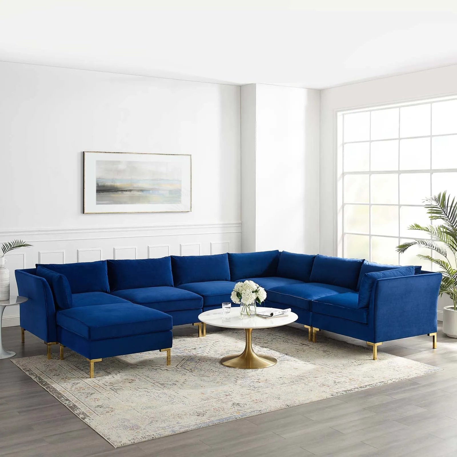Ardent 7-Piece Performance Velvet Sectional Sofa
