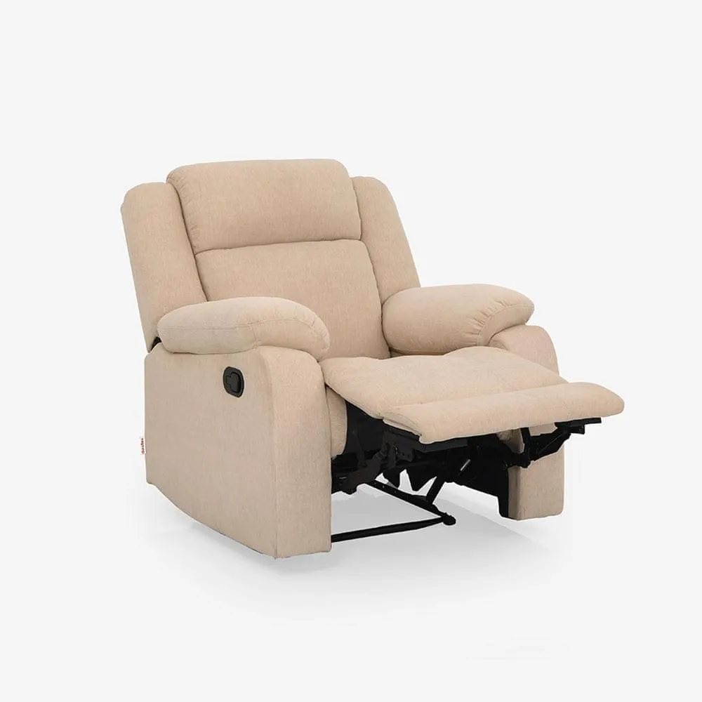 Avalon Beige Fabric Recliner