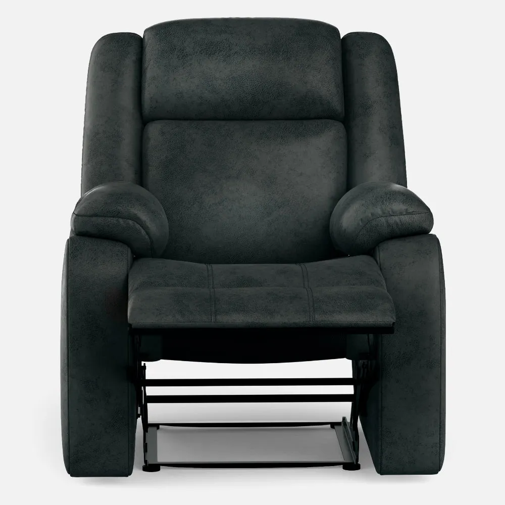 Avalon Midnight Blue Suede Recliner