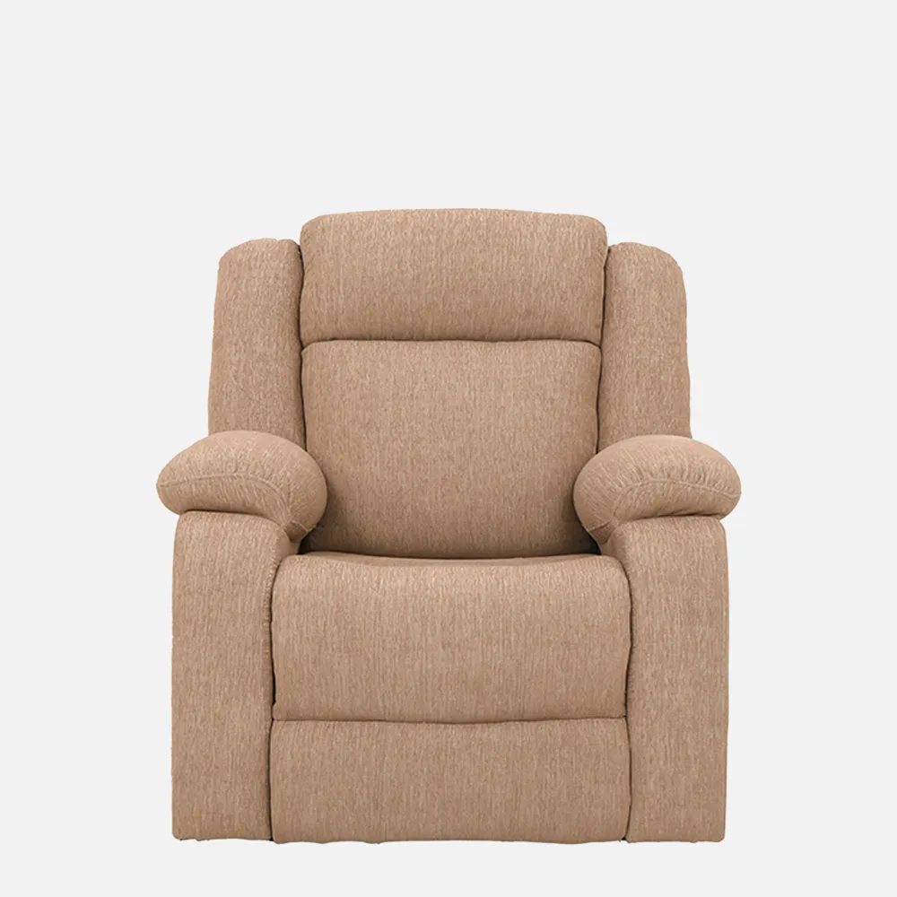 Avalon Motorized Electric Powered Brown Fabric Recliner