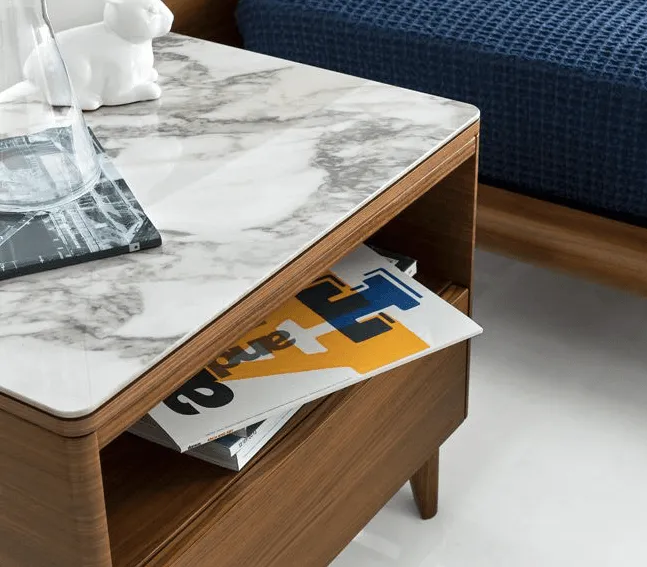 Boston Night stand w/ Marble By Calligaris