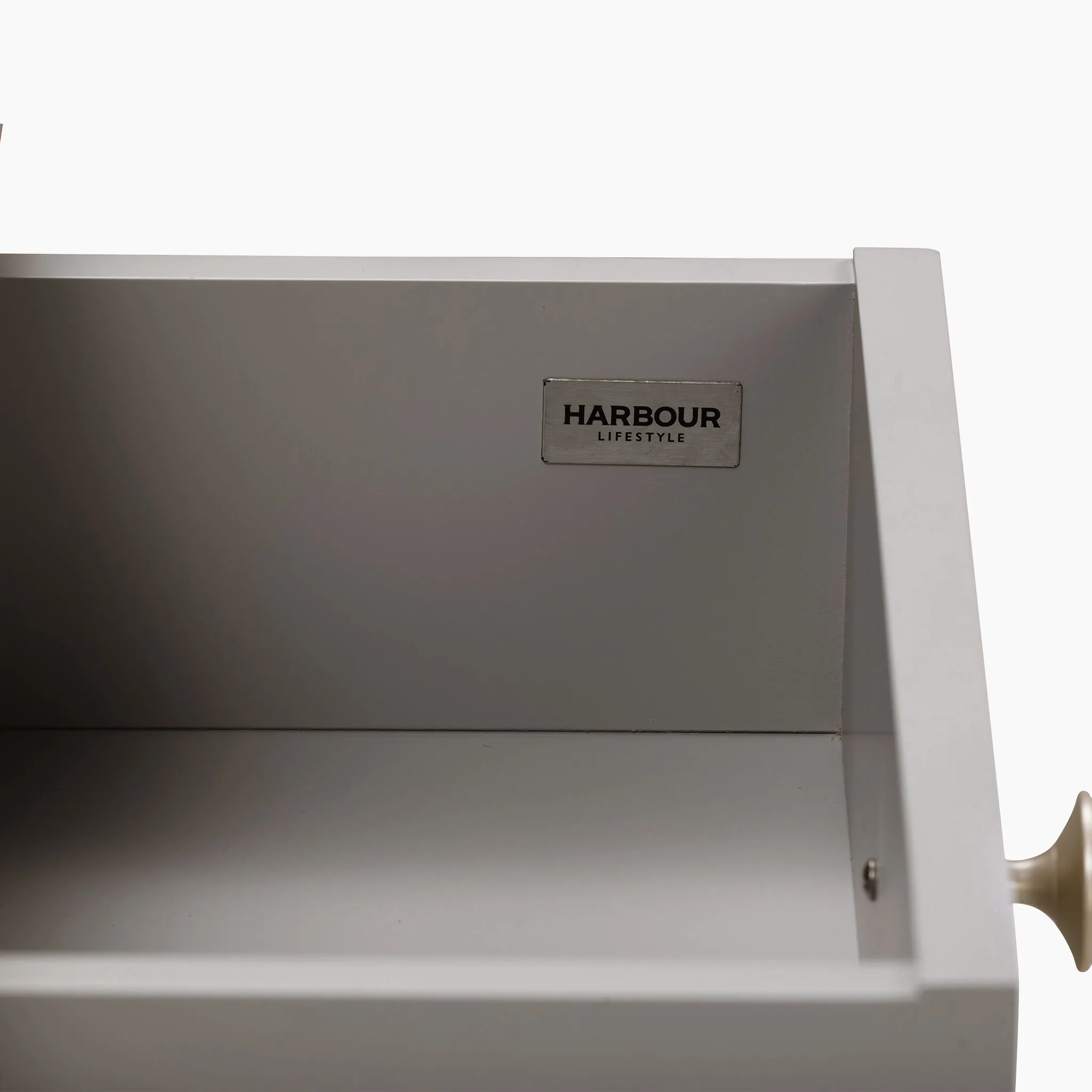 Burford 2 Drawers Console Table in Pebble Grey
