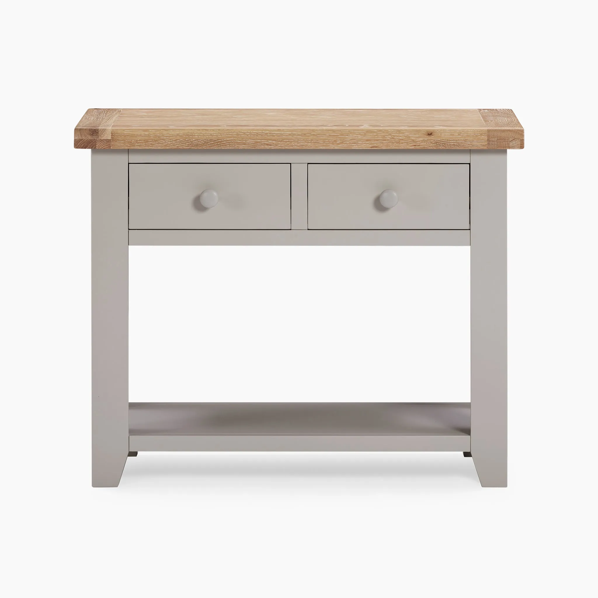 Burford 2 Drawers Console Table in Pebble Grey