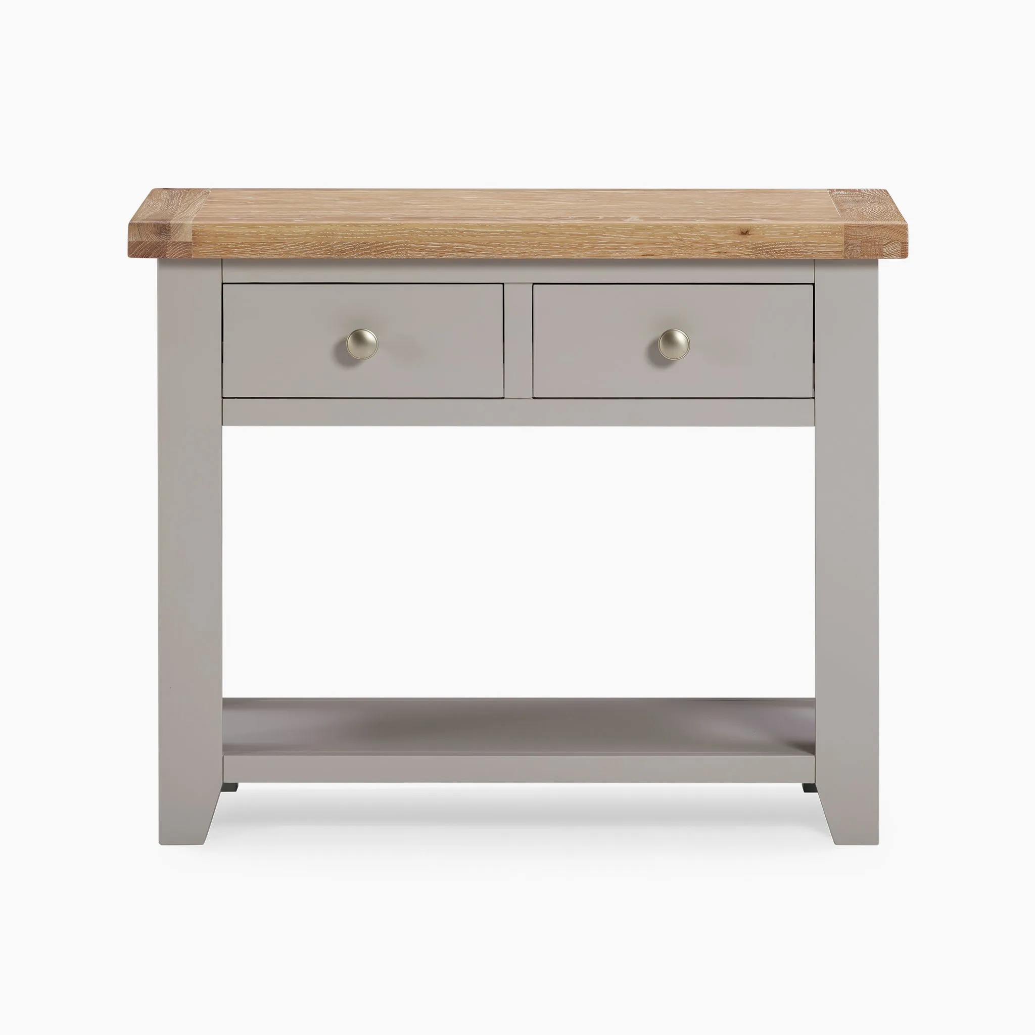 Burford 2 Drawers Console Table in Pebble Grey