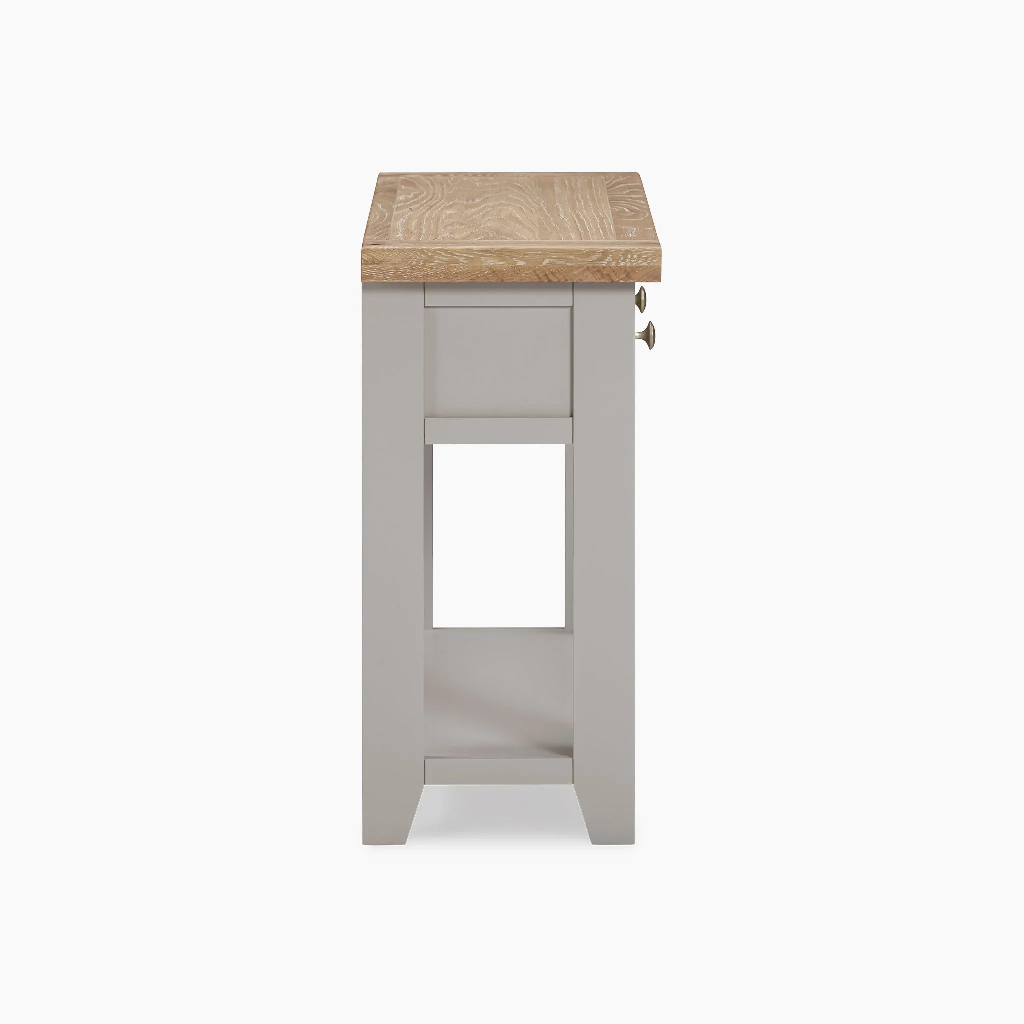 Burford 2 Drawers Console Table in Pebble Grey