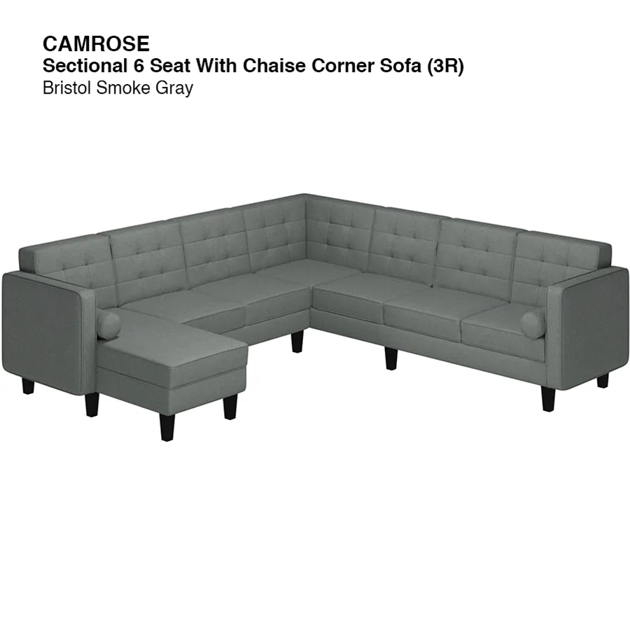 Camrose Sectional 6 Seat Corner with Chaise (3R) Sofa