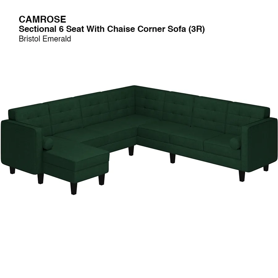 Camrose Sectional 6 Seat Corner with Chaise (3R) Sofa