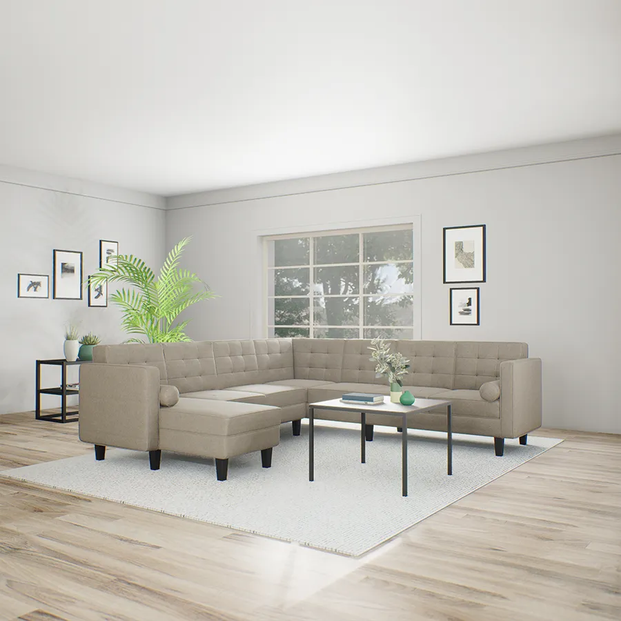 Camrose Sectional 6 Seat Corner with Chaise (3R) Sofa