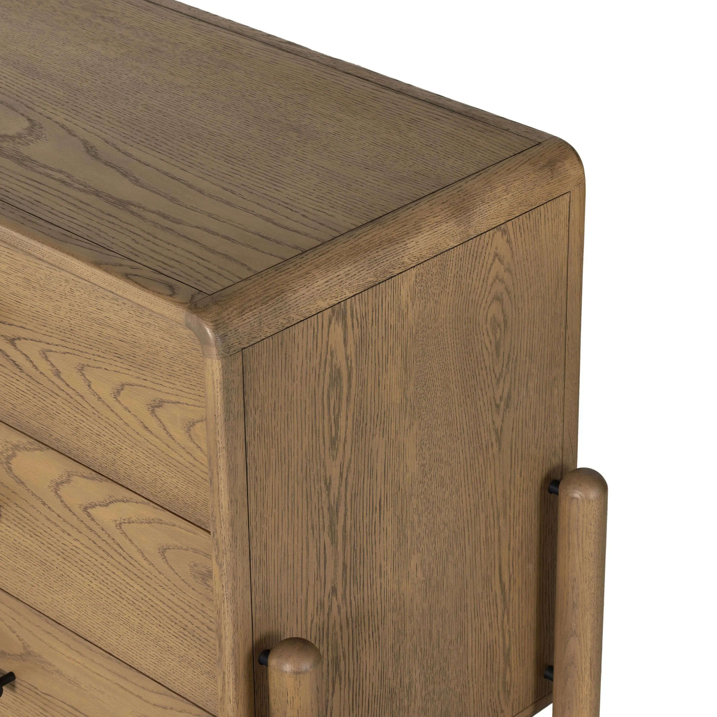 Caroline 6 Drawer Dresser, Smoked Oak