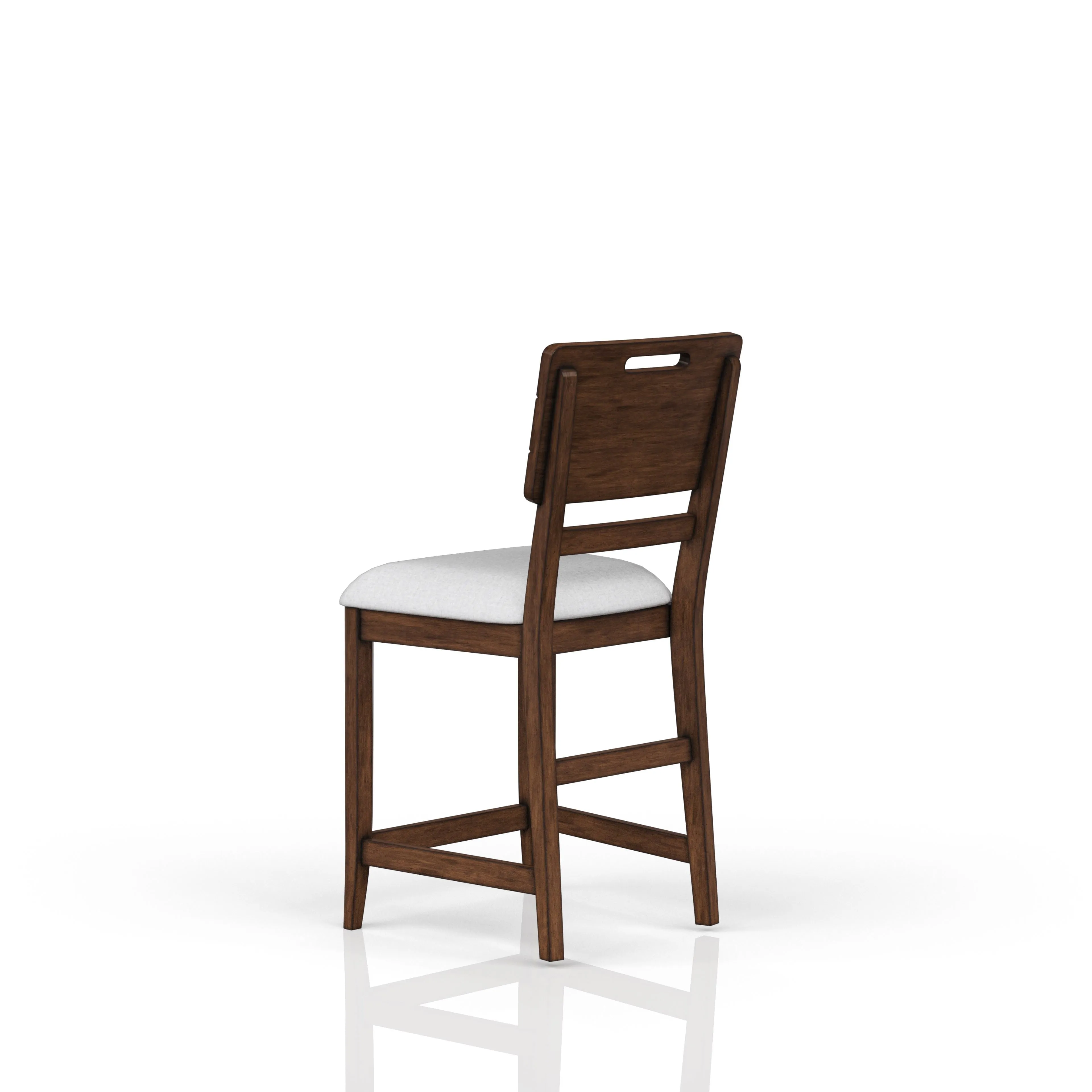 Casual Counter Stool Contrasting Upholstered Seat (Set of 2) - Brown by Couch.com