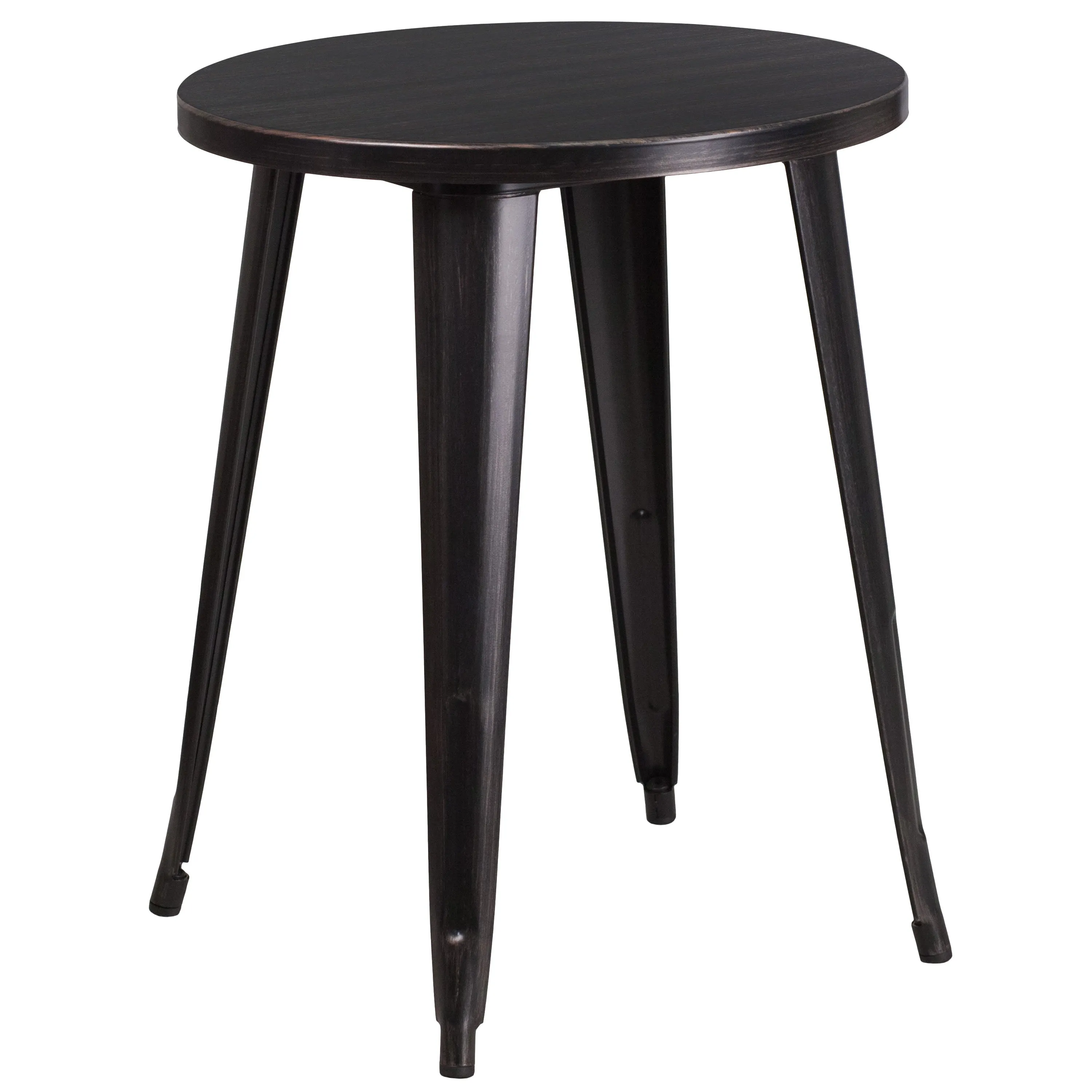 Commercial Grade 24" Round Metal Indoor-Outdoor Table