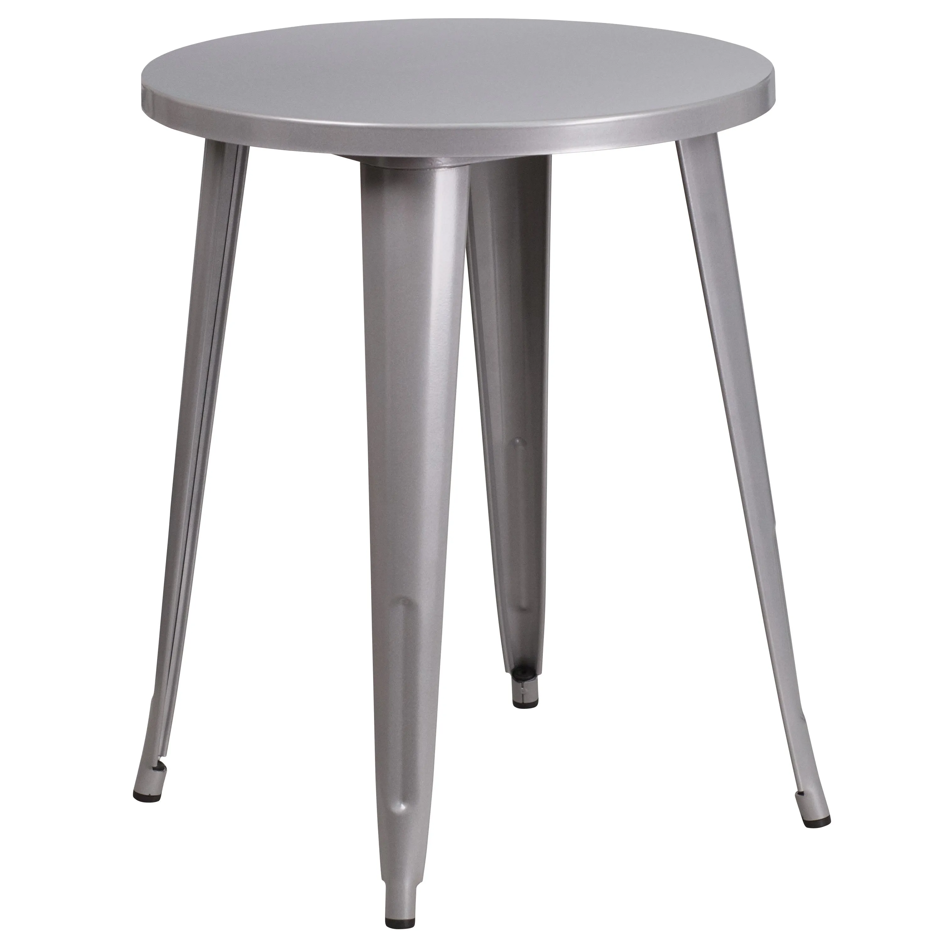 Commercial Grade 24" Round Metal Indoor-Outdoor Table