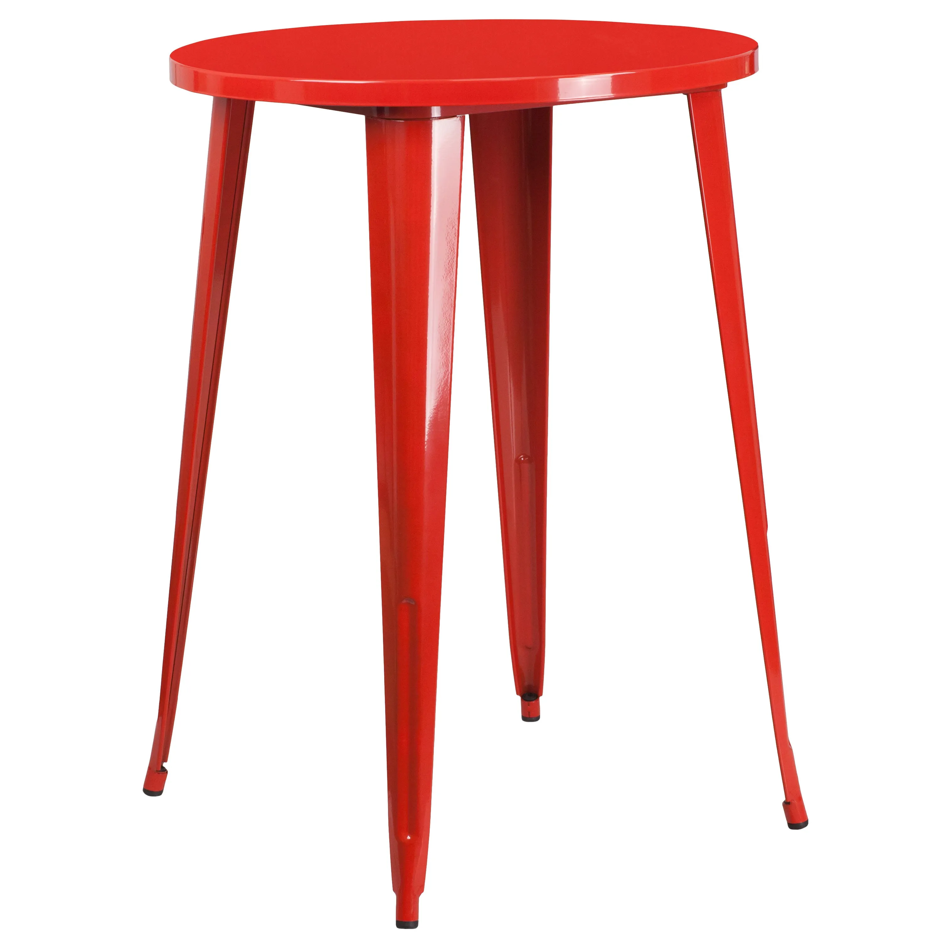 Commercial Grade 30" Round Metal Indoor-Outdoor Bar Height Table