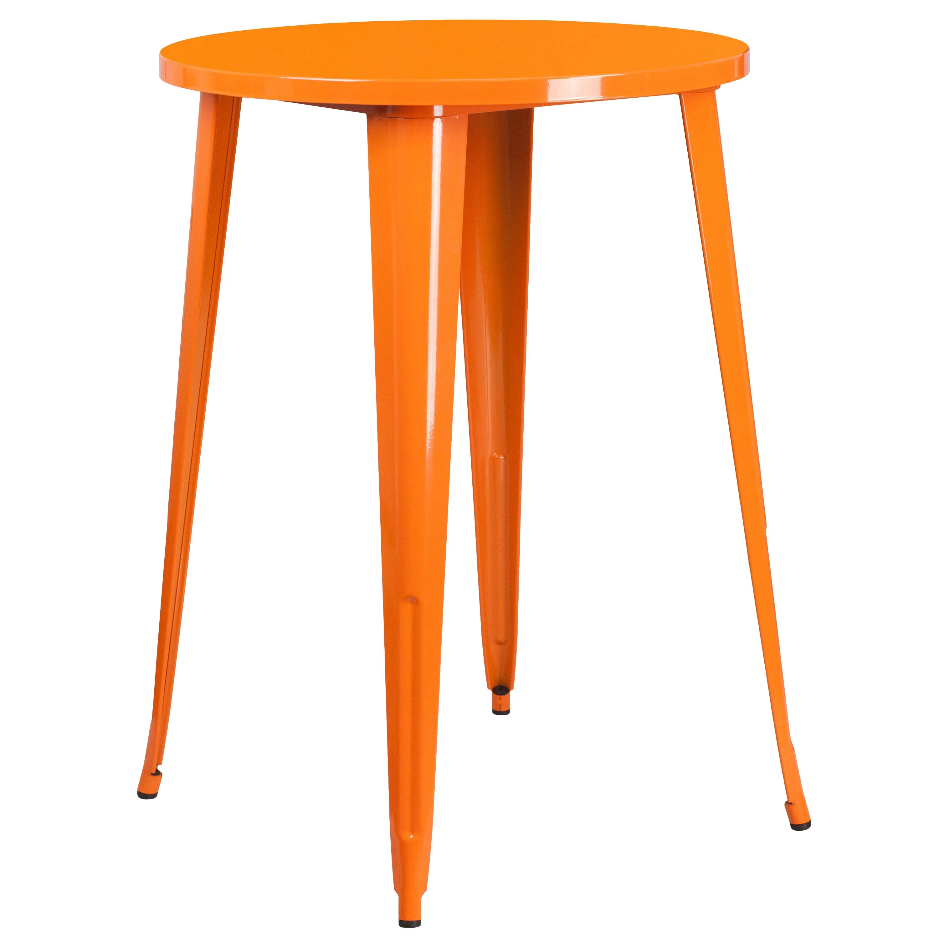 Commercial Grade 30" Round Metal Indoor-Outdoor Bar Height Table