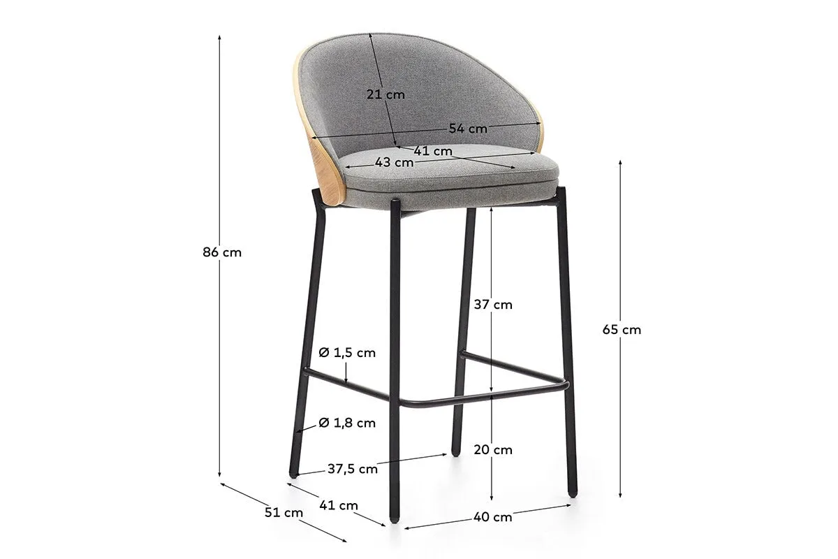 Como Eamy Barstool - 650mm Seat Height [860H x 540W]