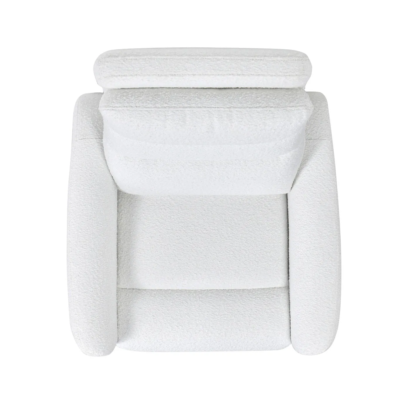 Couch.com Bloomy High Back Power Recliner Motion Chair Chiffon White, Durable Design, Fabric Construction, White Finish by Couch.com